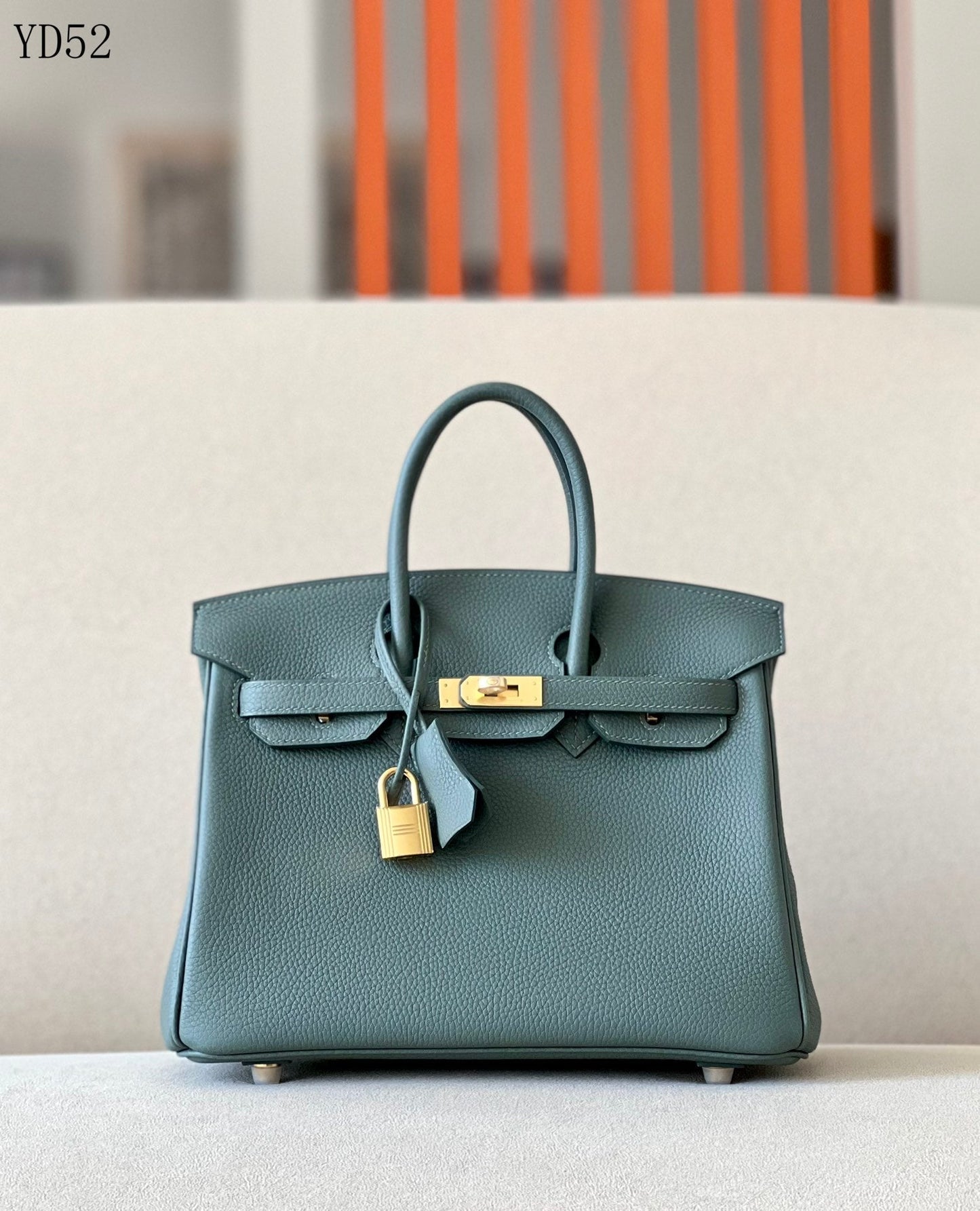 H BIRKIN 25 TOGO VERT ROUSSEAU  GOLD HARDWARE 25CM