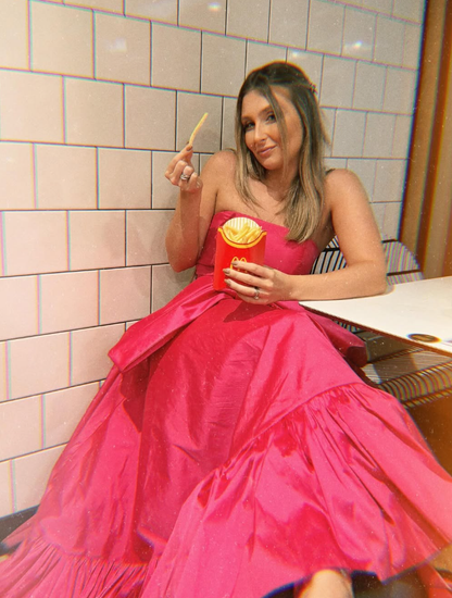 Hot Pink A Line Strapless Satin Long Prom Dress Birthday Dress with Bow SH2071