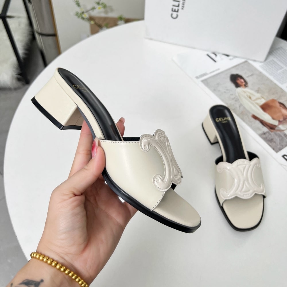CELINE CLEMENCE MULE IN WHITE 362355045C 01MK