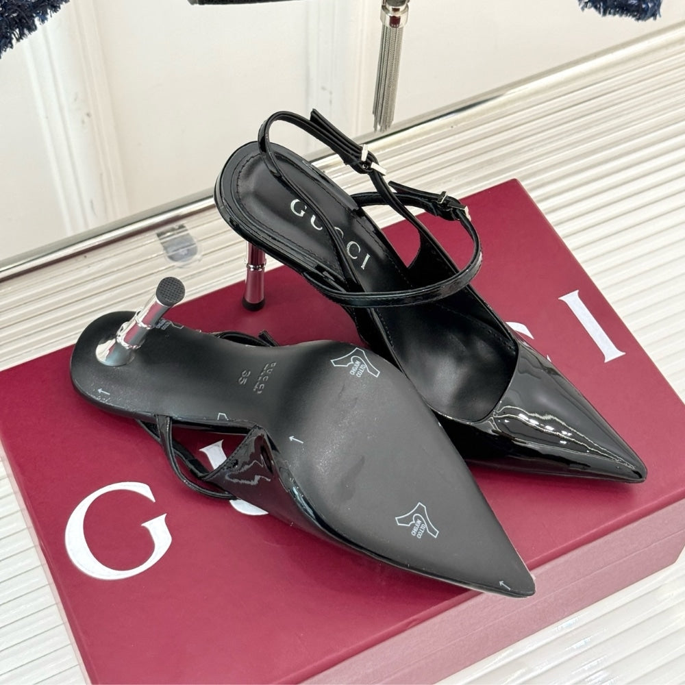 GUCCI WOMEN’S SLINGBACK PUMP BLACK 812998 BNC00 1000
