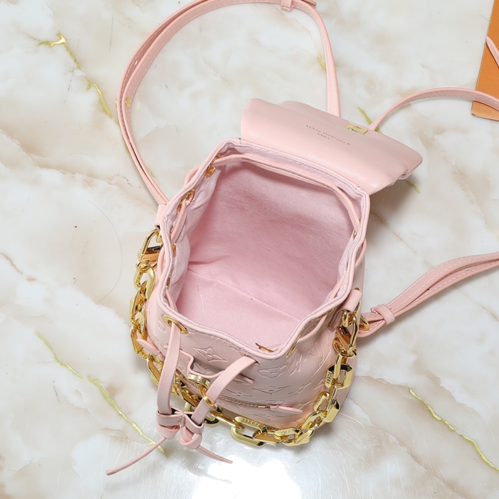 LOUIS VUITTON COUSSIN BACKPACK MINI PINK JASMIN 15CM M13389