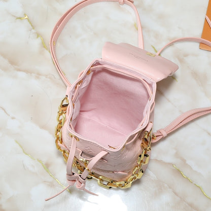 LOUIS VUITTON COUSSIN BACKPACK MINI PINK JASMIN 15CM M13389