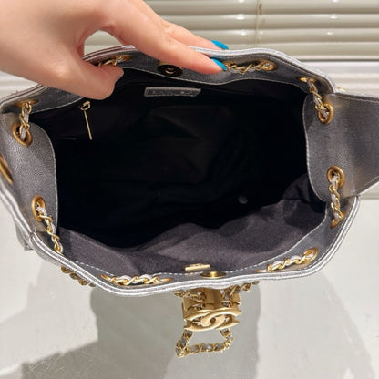 CHANEL 25 SMALL HANDBAG METALLIC 23CM AS5293 B20405 NZV67