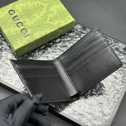 GUCCI ANIMALIER BI FOLD WALLET BLACK 11CM 523664 DJ20T 1000