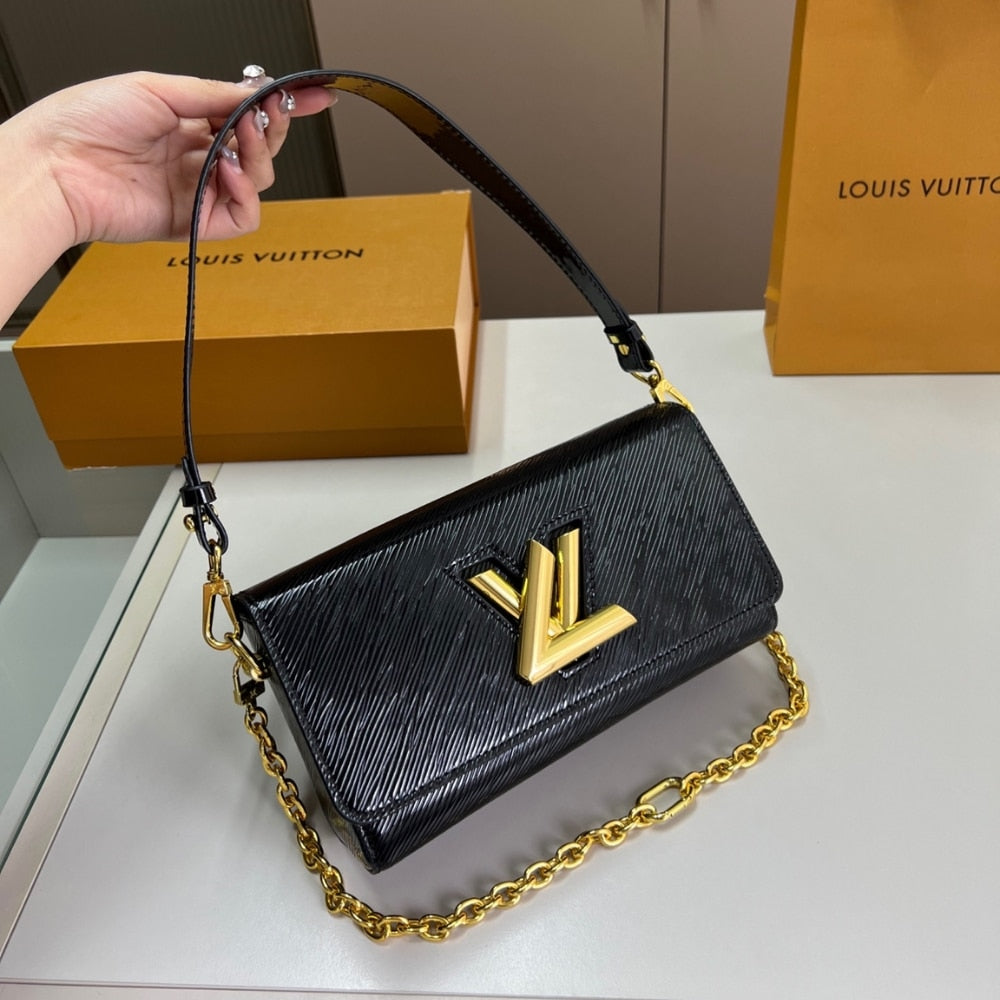 LOUIS VUITTON TWIST WEST BAG EPI BLACK 23CM M24549