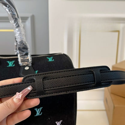 LOUIS VUITTON KEEPALL BANDOULIÈRE BLUE DENIM 40CM