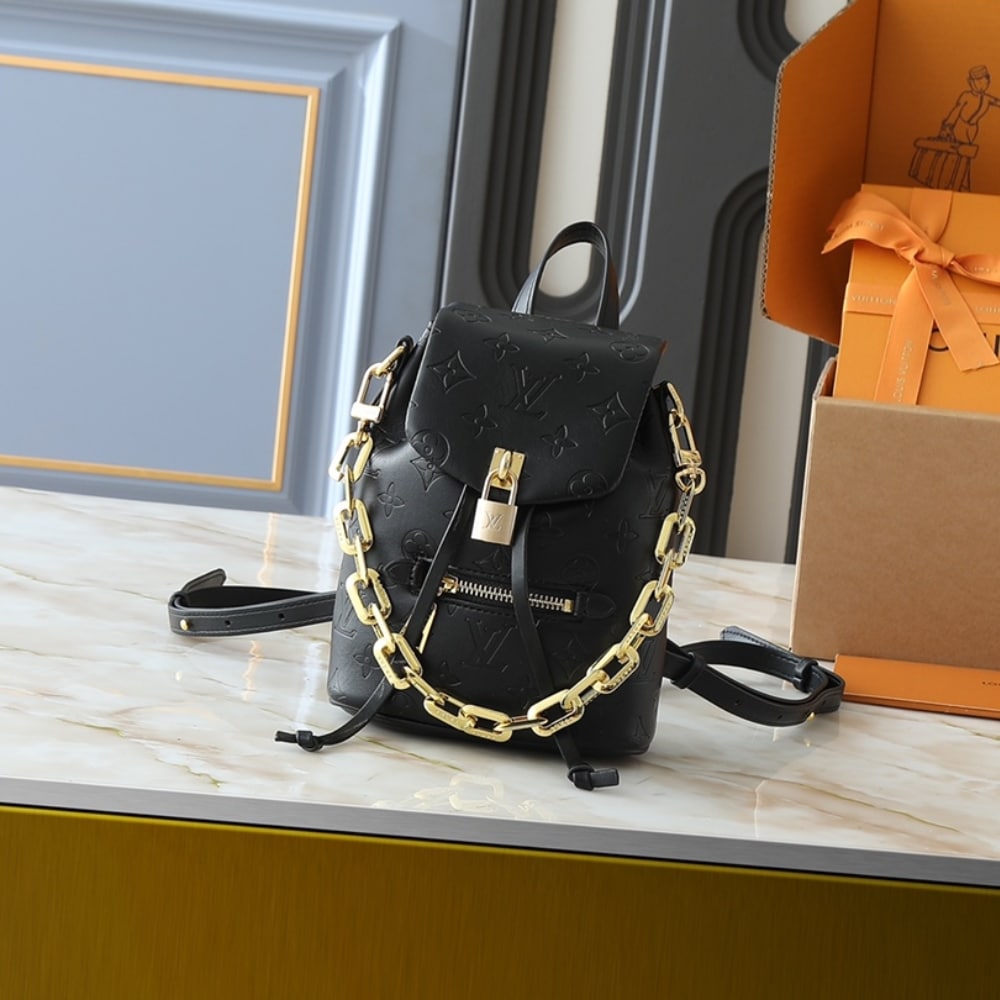 LOUIS VUITTON COUSSIN BACKPACK MINI BLACK 15CM M13387