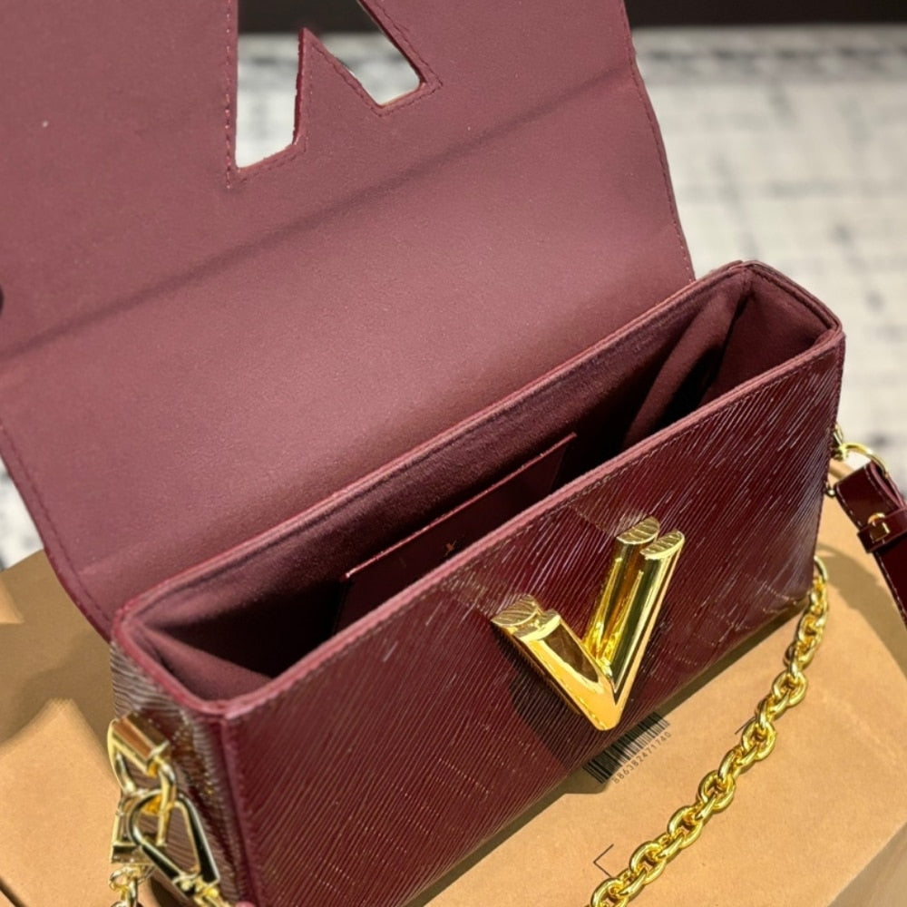 LOUIS VUITTON TWIST WEST BAG EPI BORDEAUX 23CM M24603