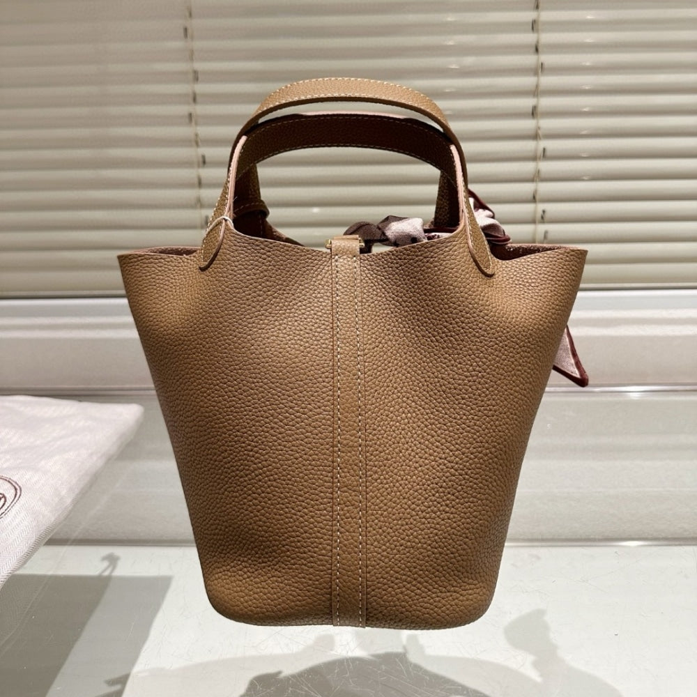 HERMES PICOTIN LOCK 18 BAG ETOUPE WITH GOLD 18CM 056289CC18