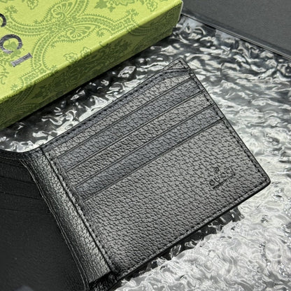 GUCCI ANIMALIER BI FOLD WALLET BLACK 11CM 523664 DJ20T 1000