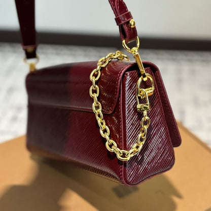 LOUIS VUITTON TWIST WEST BAG EPI BORDEAUX 23CM M24603