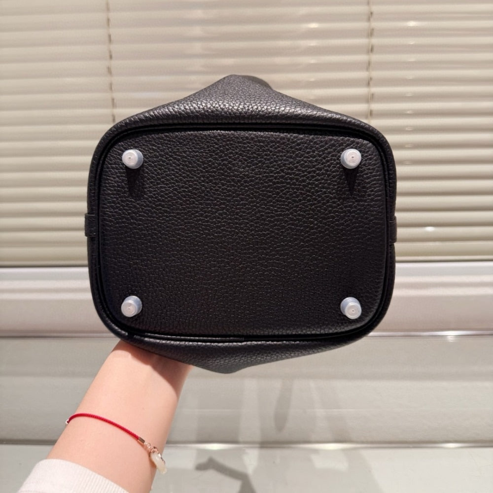 HERMES PICOTIN LOCK 18 BAG BLACK AND PINK 18CM