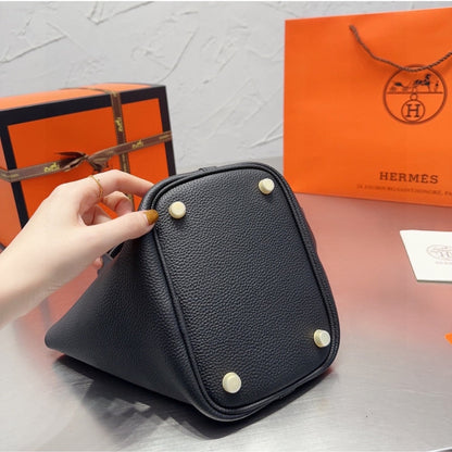 HERMES PICOTIN LOCK 18 BAG BLACK WITH GOLD 18CM