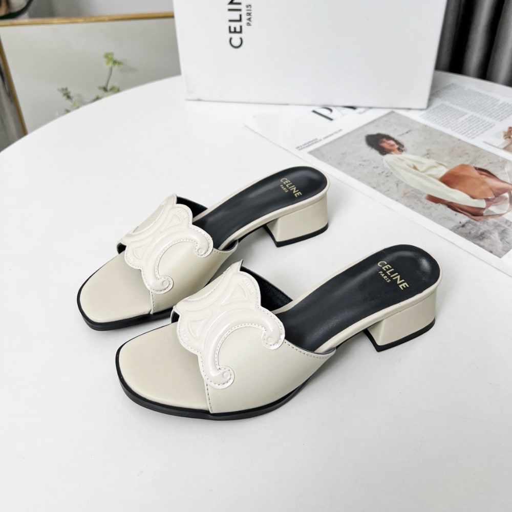 CELINE CLEMENCE MULE IN WHITE 362355045C 01MK