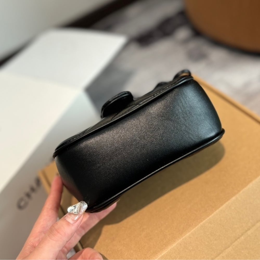 GUCCI GG MARMONT BELT BAG BLACK 16CM 699757 UM8KV 1000