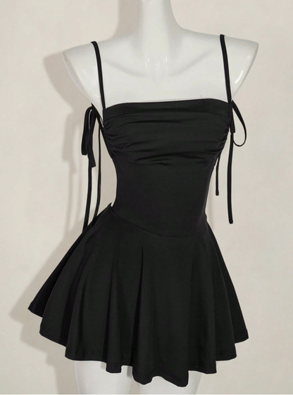 Sexy Spaghetti Straps Black Backless Cocktail Dress Short Homecoming Dress S899