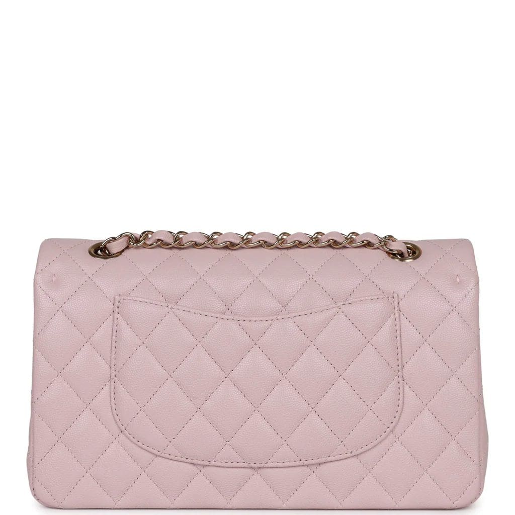 Chanel Medium Classic Double Flap Light Pink Caviar Light Gold Hardware