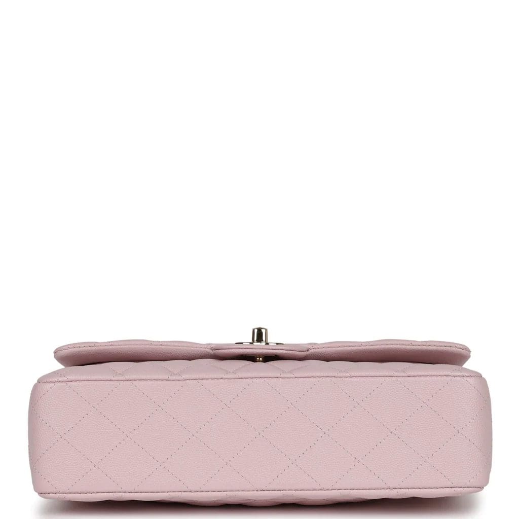 Chanel Medium Classic Double Flap Light Pink Caviar Light Gold Hardware