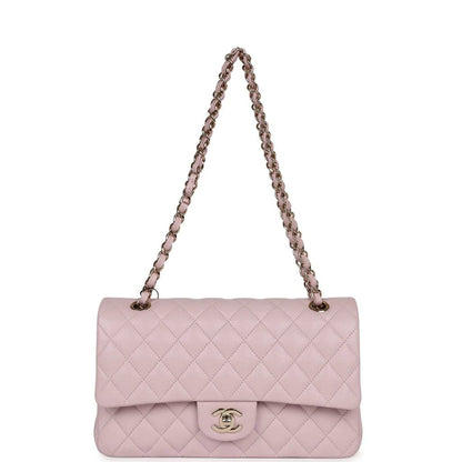 Chanel Medium Classic Double Flap Light Pink Caviar Light Gold Hardware