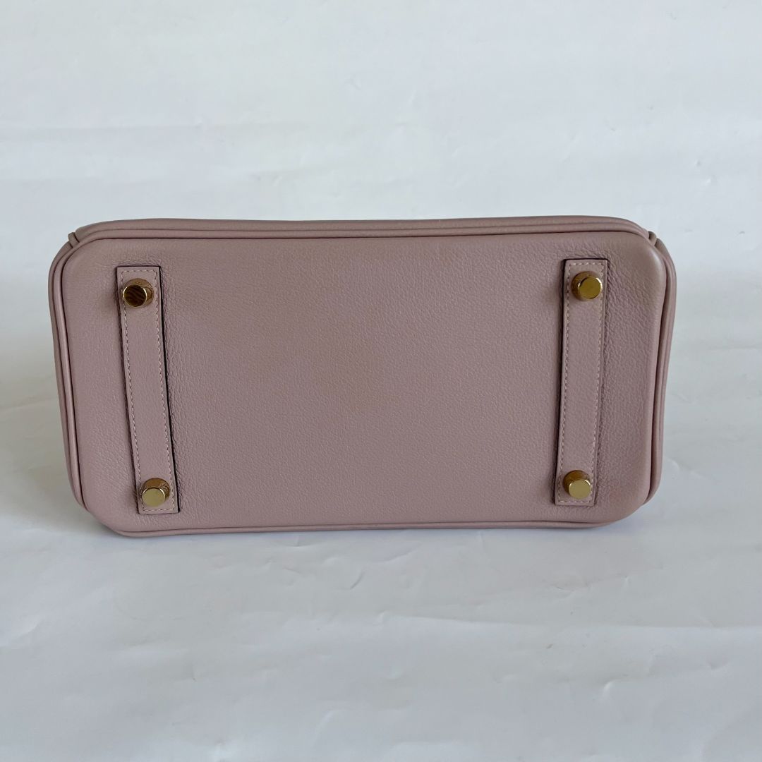 Hermès Glycine Evercolor Leather Gold Hardware Birkin 25 Bag