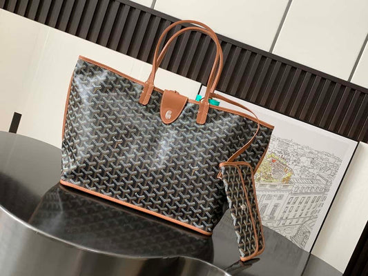 Goyard Artois Tote Coated Canvas brown handbag