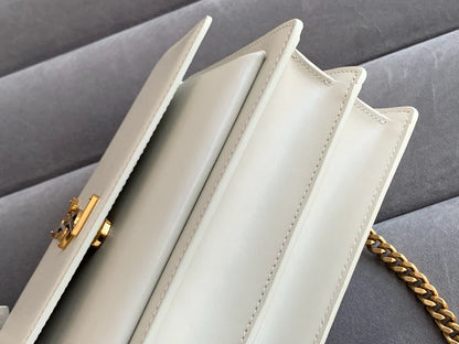 SL sunset classic antique gold multi-layered small square bag