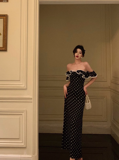 Pretty Sheath Square Neckline Black 18th Birthday Dress Long Party Birthday Outfits For Women For Women DP0183