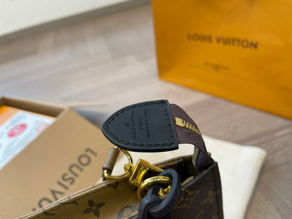 LV Toiletry Pouch 26 in Monogram Reverse Canvas with Wide Shoulder Strap