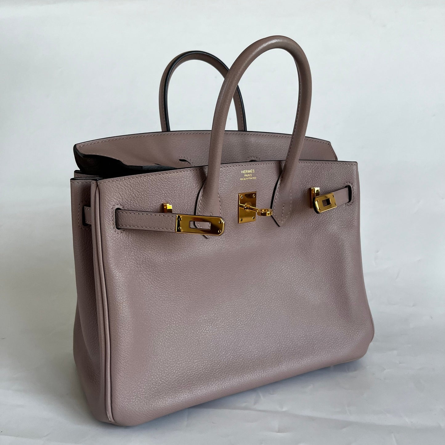 Hermès Glycine Evercolor Leather Gold Hardware Birkin 25 Bag