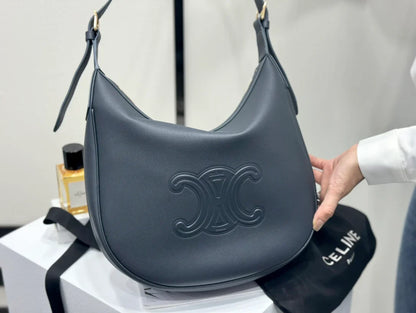 Celine Heloise Bag in Supple Calfskin Gray 30 x 28.5 x 8cm