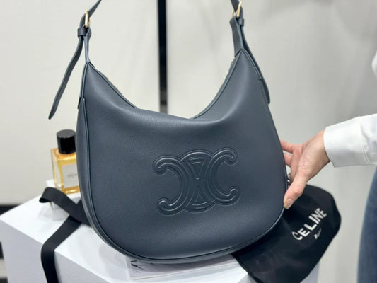 Celine Heloise Bag in Supple Calfskin Gray 30 x 28.5 x 8cm