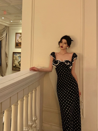 Pretty Sheath Square Neckline Black 18th Birthday Dress Long Party Birthday Outfits For Women For Women DP0183