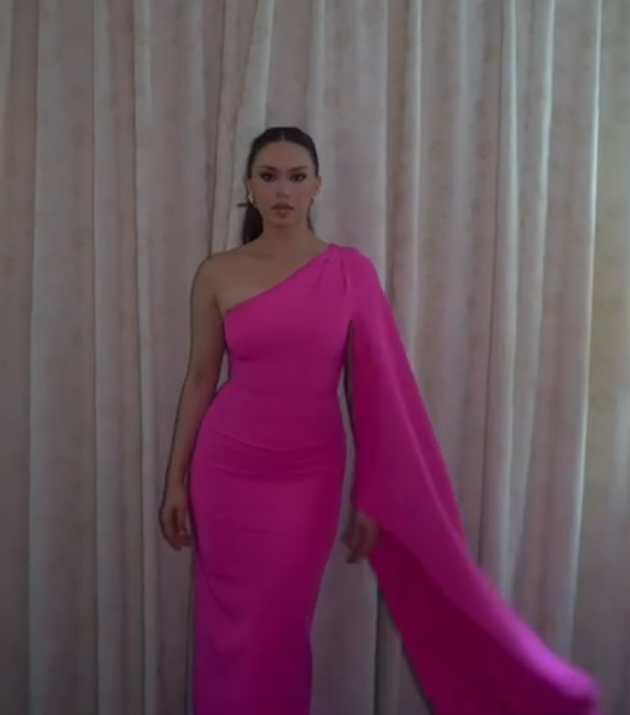 Elegant Sheath One Shoulder Hot Pink Chiffon Long Prom Dresses Party Dress Summer 22th Birthday Outfits 21st Birthday Dresses DH1028