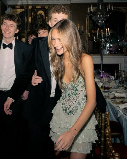 Pretty A Line Spaghetti Straps Chiffon Formal 8th Grade Homecoming Dresses Summer Middle School Hoco Dress 18th Birthday Outfits DH1081