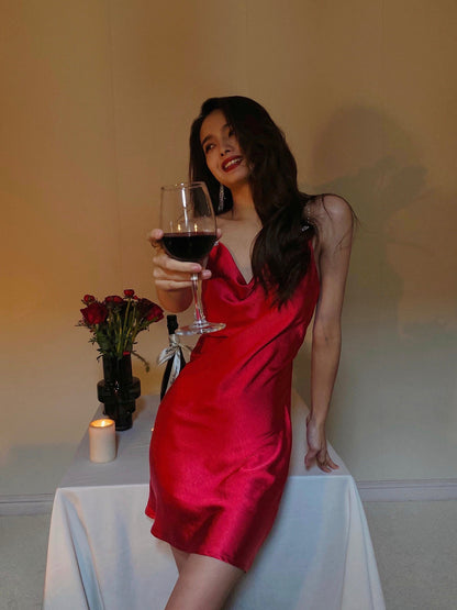 Sexy Sheath Spaghetti Straps Red Satin Mini Short Formal 8th Grade Homecoming Dresses Summer Middle School Hoco Dress Birthday Outfits DH1096