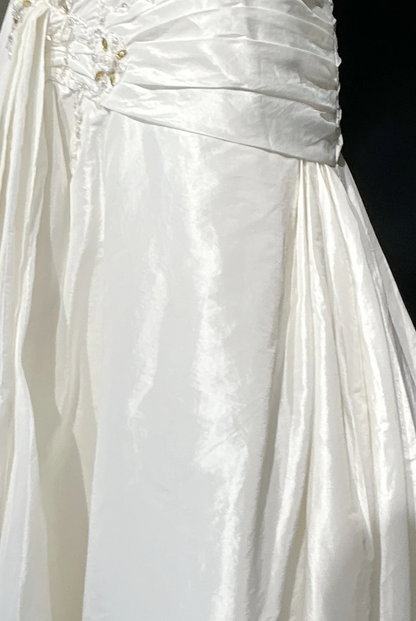 Unique Bridal Gown Mermaid Strapless Lace Sleeveless White 50s Wedding Dresses Modest Bridal Gowns DH1103