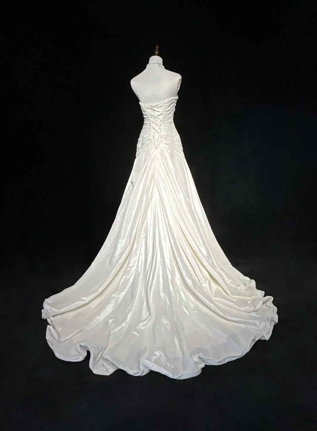 Unique Bridal Gown Mermaid Strapless Lace Sleeveless White 50s Wedding Dresses Modest Bridal Gowns DH1103