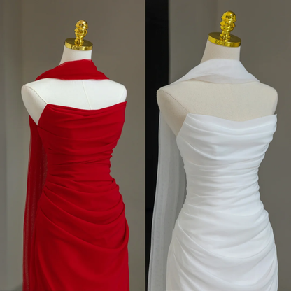 Modest Bridal Gown Sheath Off The Shoulder With Short Sleeves Tulle Wedding Dresses Elegant Bridal Gowns DH1127