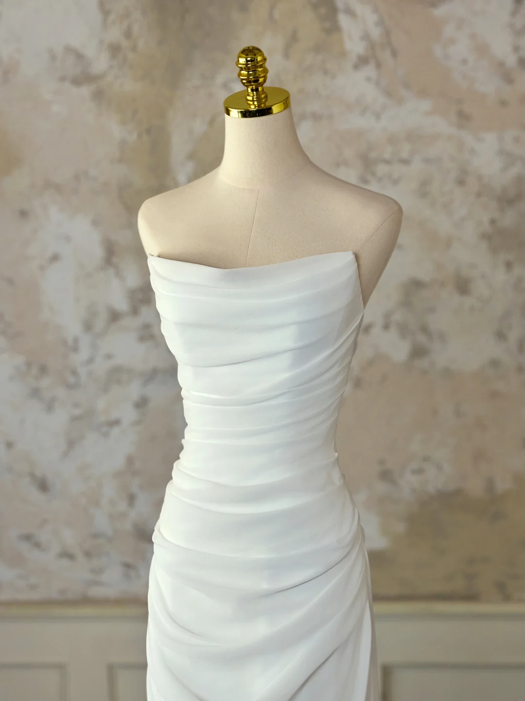 Modest Bridal Gown Mermaid Sweetheart Sleeveless Chiffon Long White Wedding Dresses Elegant Bridal Gowns DH1129