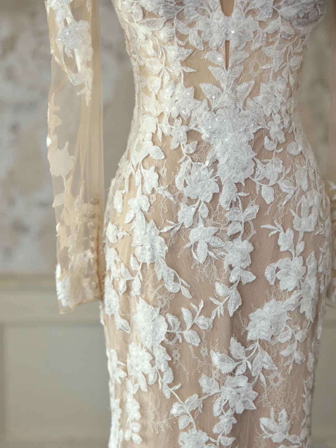 Modest Bridal Gown Mermaid Off The Shoulder White Long Sleeves Tulle Lace Wedding Dresses Elegant Bridal Gowns DH1132