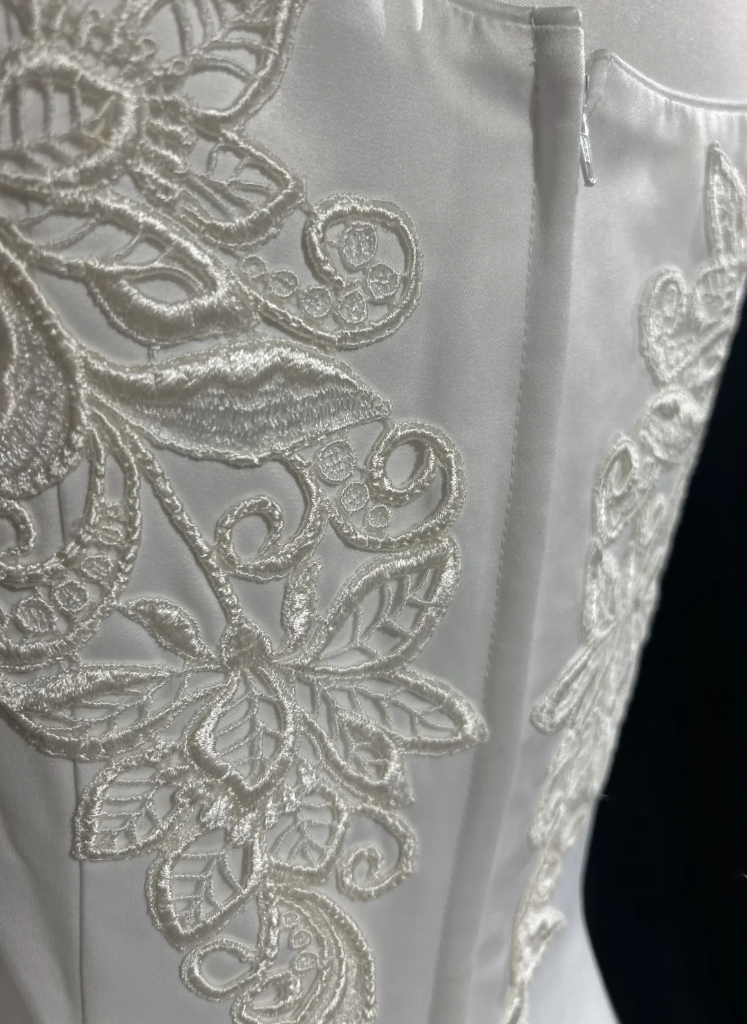 Unique Wedding Dress Ball Gown Square Neck Long White Satin 90s Wedding Dresses Vintage Bridal Gowns DH1150