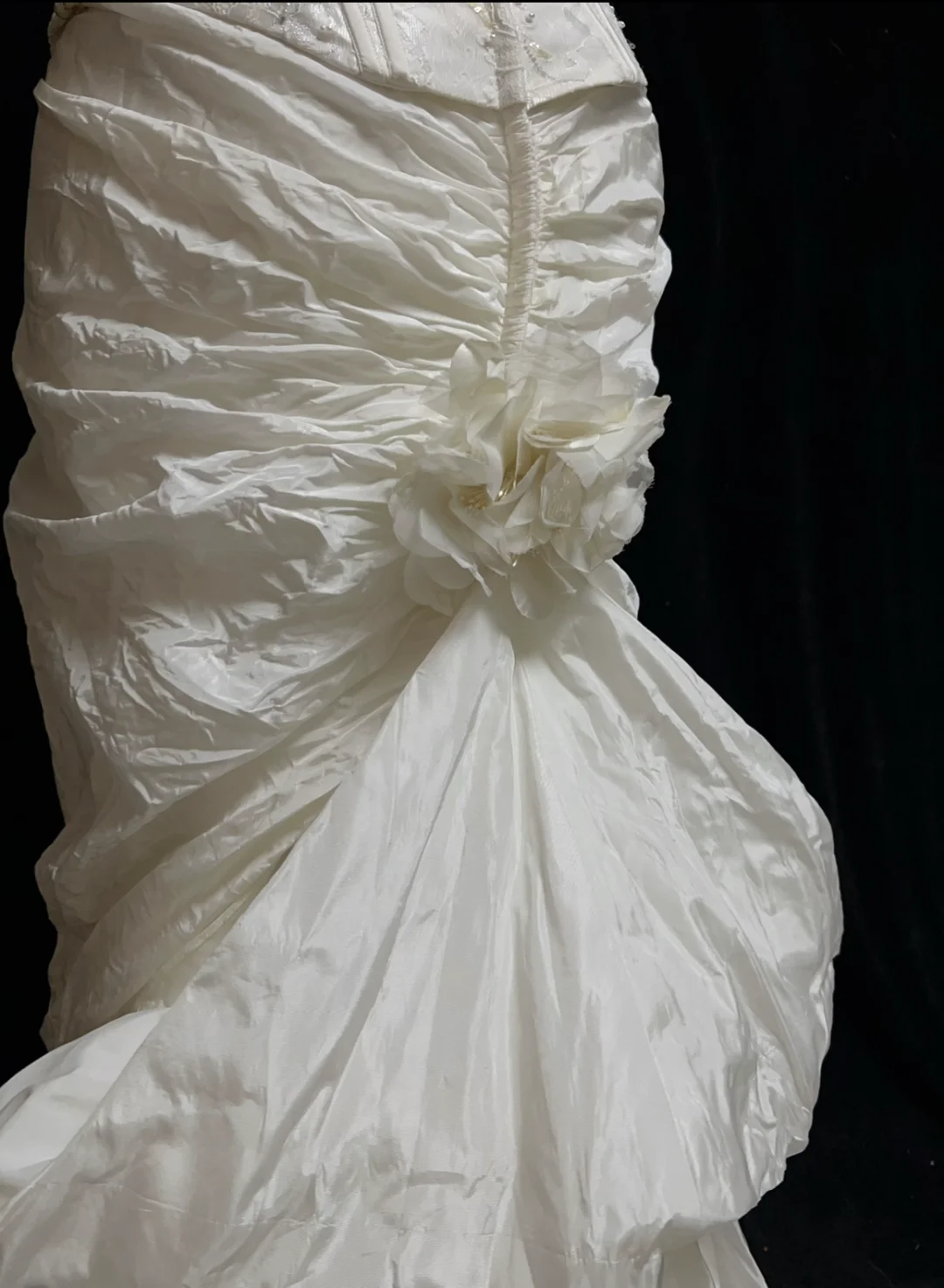 Classic Elegant Wedding Gown Mermaid Off The Shoulder Short Sleeves Ivory Lace 80s Wedding Dresses Vintage Bridal Gowns DH1151