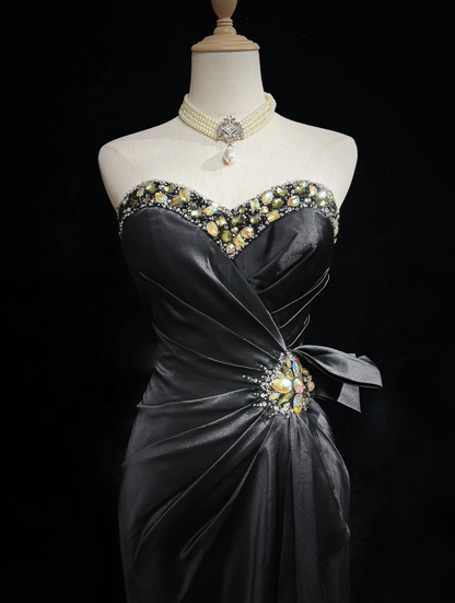 Vintage Sheath Sweetheart Black Satin Mini Short Formal 8th Grade Homecoming Dresses Summer Middle School Hoco Dress 20th Birthday Outfits DH1154