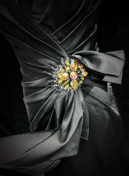 Vintage Sheath Sweetheart Black Satin Mini Short Formal 8th Grade Homecoming Dresses Summer Middle School Hoco Dress 20th Birthday Outfits DH1154