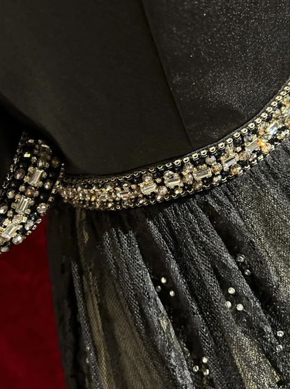 Vintage Ball Gown Off The Shoulder Black Tulle Lace Formal 8th Grade Homecoming Dresses Summer Middle School Hoco Dress 20th Birthday Outfits DH1157