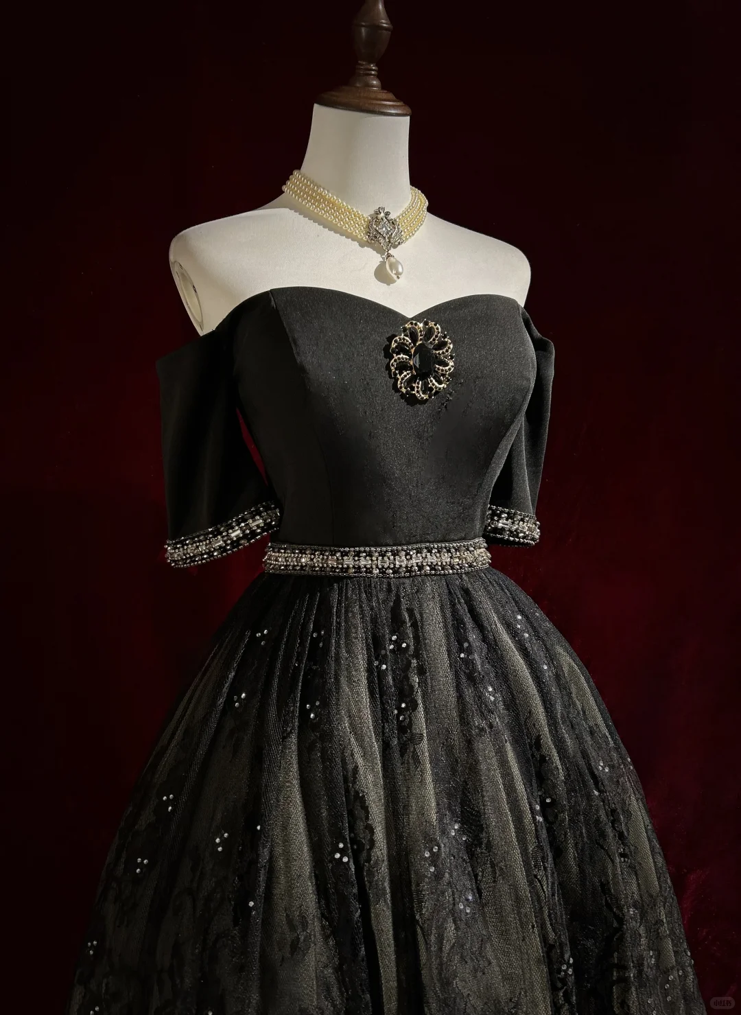Vintage Ball Gown Off The Shoulder Black Tulle Lace Formal 8th Grade Homecoming Dresses Summer Middle School Hoco Dress 20th Birthday Outfits DH1157
