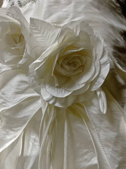 Classic Wedding Dress A Line Sweetheart White Satin Long 70s Wedding Dresses Vintage Bride Dress Bridal Gowns DH1257