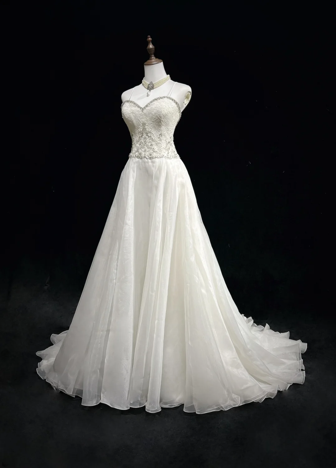 Unique Bridal Dress A Line Spaghetti Straps White Lace Long 90s Wedding Dresses Vintage Bride Dress Bridal Gowns DH1259