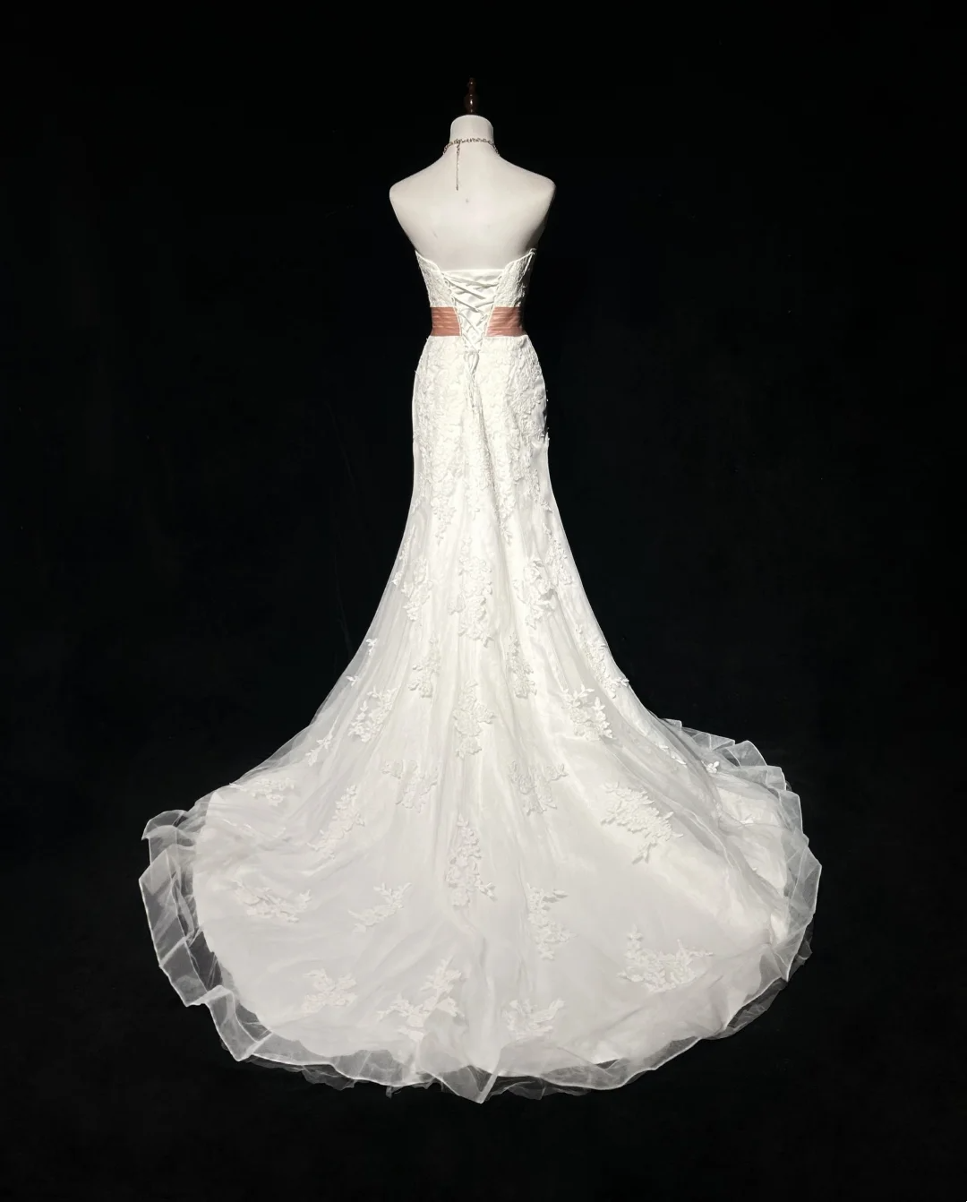 Classic Wedding Dress Mermaid Strapless White Lace Long 70s Wedding Dresses Vintage Bride Dress Bridal Gowns DH1267