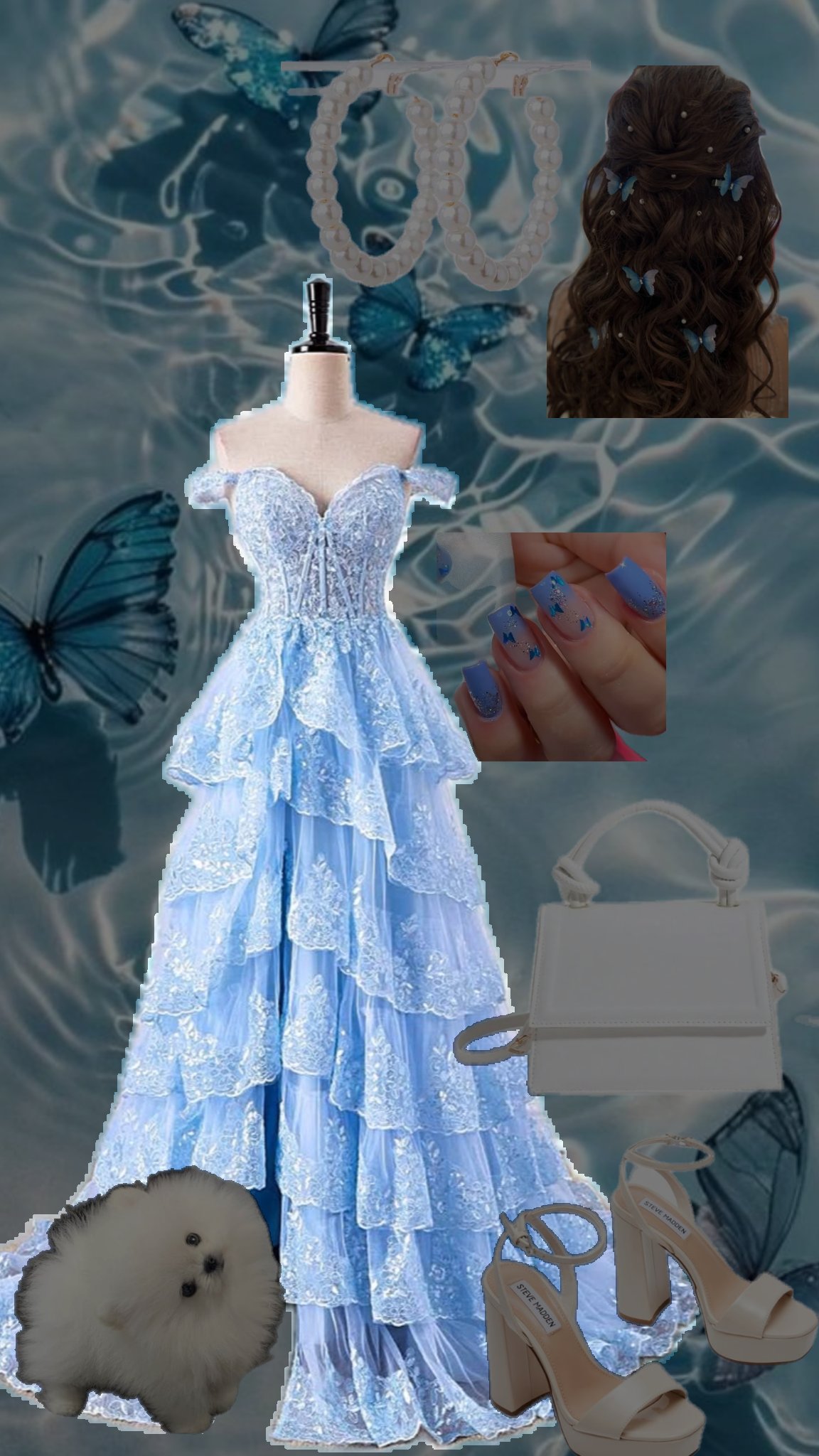 Pretty Off The Shoulder Ball Gown Light Sky Blue Lace Long Prom Dresses Party Dress Birthday Outfits Graduation Dresses DH1273